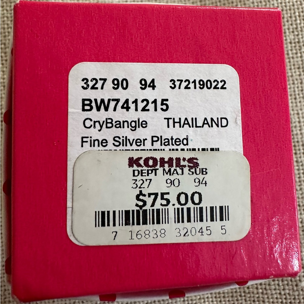 Silver Plated Crystal Bangle - image 8